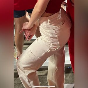 H&M Cream Workwear Jeans